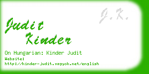 judit kinder business card